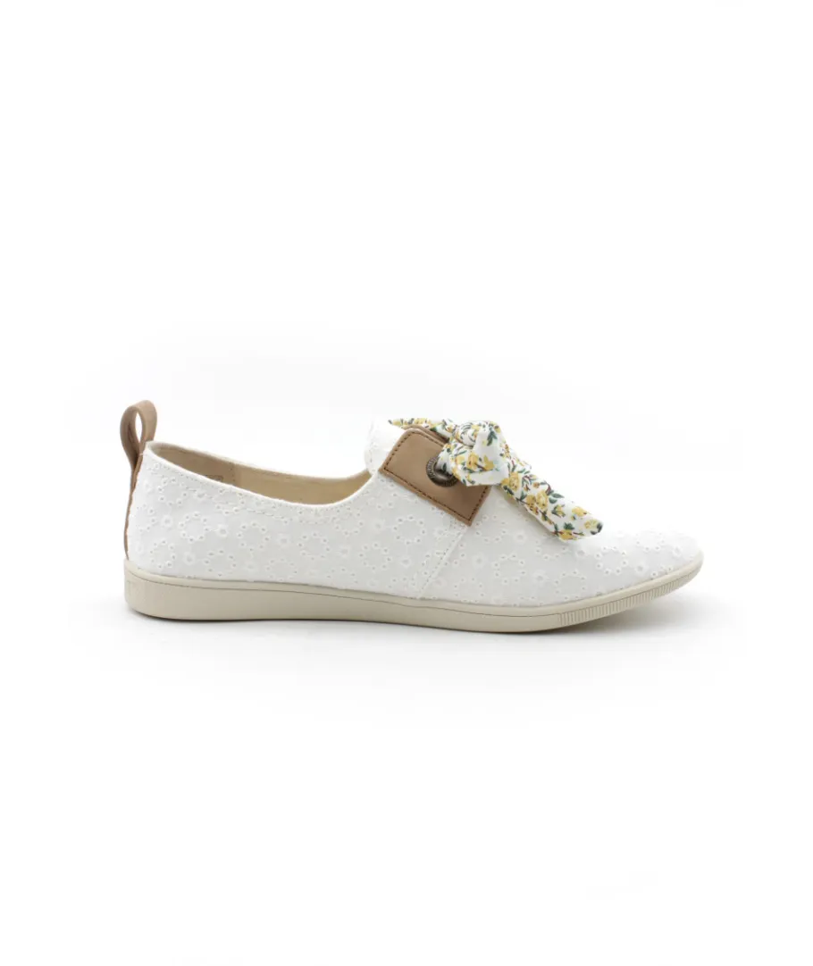 Best L'Empreinte Chaussures ARMISTICE STONE ONE W TWILL BRODE blanc