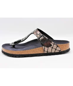 Flash Sale L'Empreinte Chaussures BIRKENSTOCK GIZEH GATOR GLEAM BLACK noir