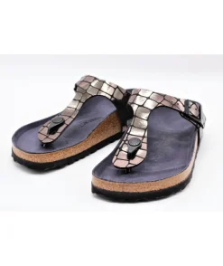 Flash Sale L'Empreinte Chaussures BIRKENSTOCK GIZEH GATOR GLEAM BLACK noir