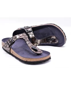 Flash Sale L'Empreinte Chaussures BIRKENSTOCK GIZEH GATOR GLEAM BLACK noir