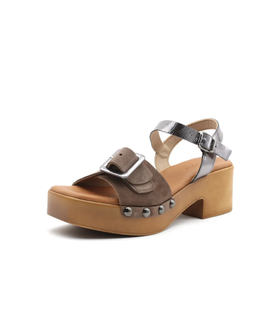 Fashion L'Empreinte Chaussures COCO & ABRICOT COLOGNE V2770A taupe