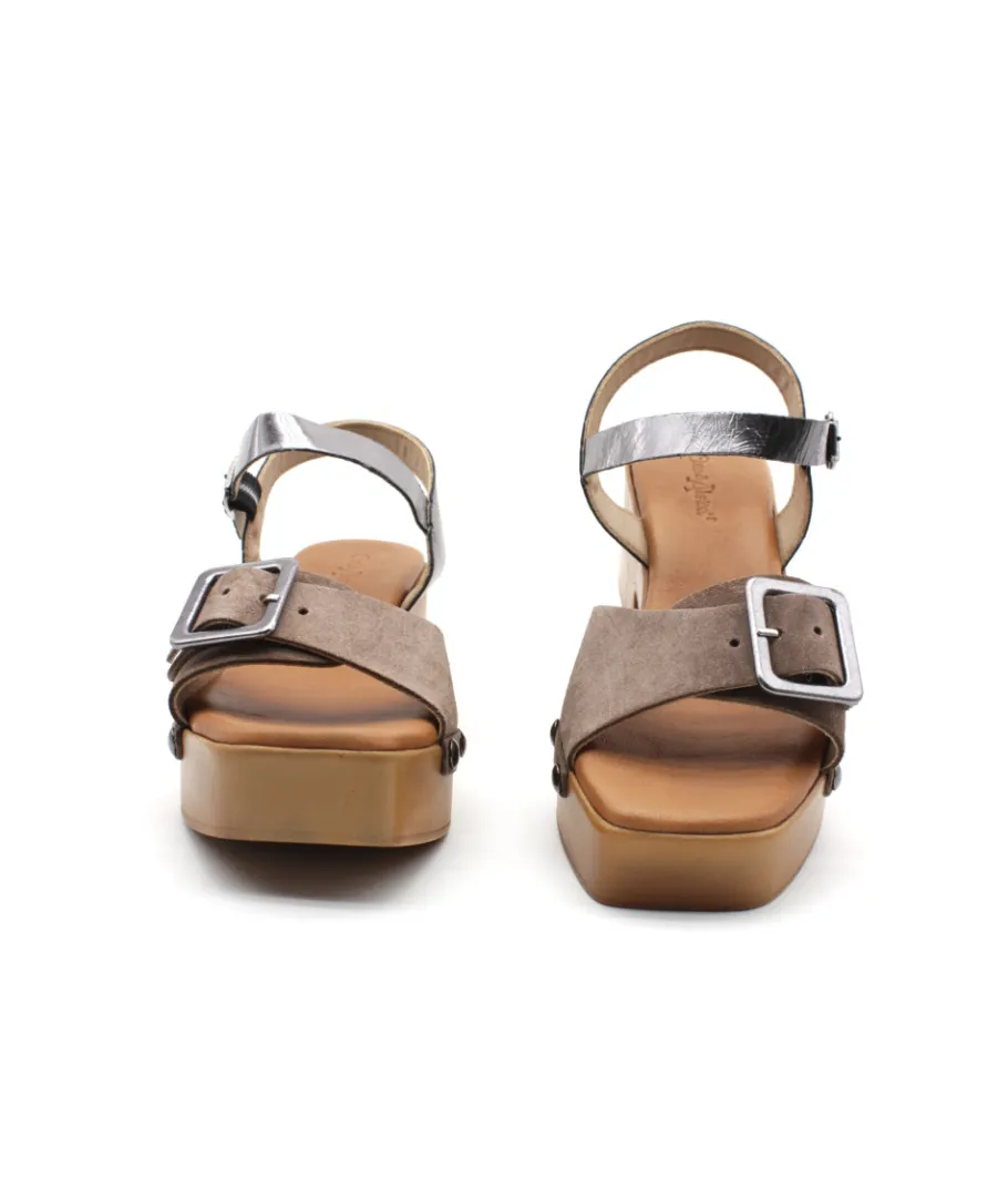 Fashion L'Empreinte Chaussures COCO & ABRICOT COLOGNE V2770A taupe