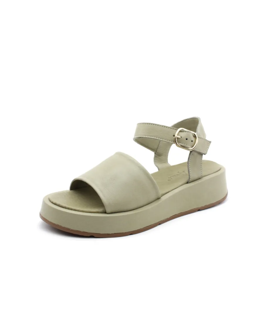 Fashion L'Empreinte Chaussures COCO & ABRICOT ESPAS V2444A Kaki clair