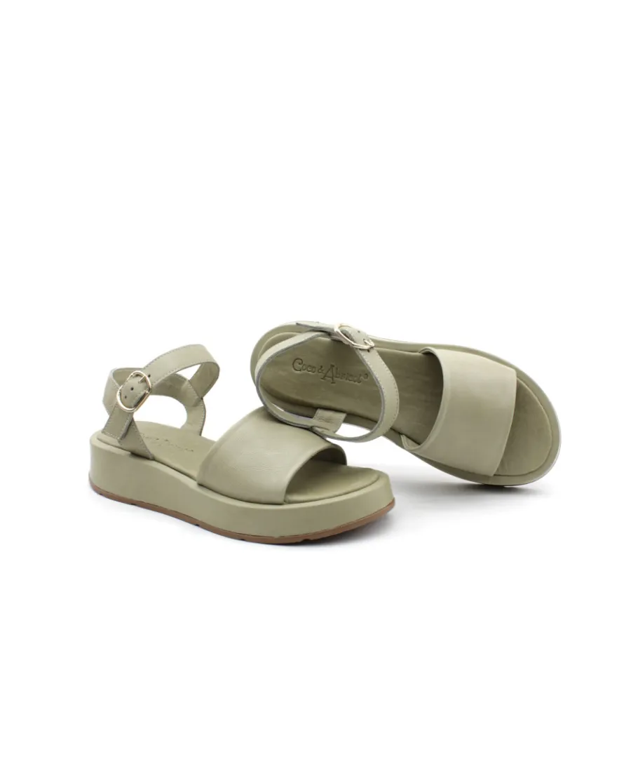 Fashion L'Empreinte Chaussures COCO & ABRICOT ESPAS V2444A Kaki clair