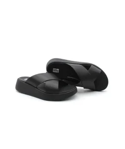 Shop L'Empreinte Chaussures FITFLOP F-MODE LEATHER noir