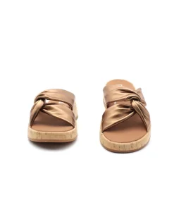 Clearance L'Empreinte Chaussures FITFLOP F-MODE LEATHER-TWIST platine