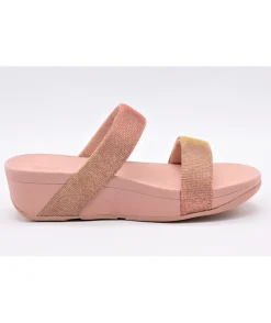 Best Sale L'Empreinte Chaussures FITFLOP LOTTIE GLITZY SLIDE ROSE GOLD