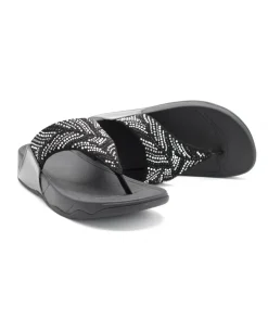 Cheap L'Empreinte Chaussures FITFLOP LULU CRYSTAL FEATHER noir