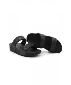 Flash Sale L'Empreinte Chaussures FITFLOP LULU GLITTER SLIDES noir