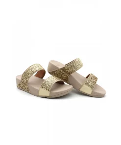 Flash Sale L'Empreinte Chaussures FITFLOP LULU GLITTER SLIDES platine