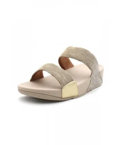 Fashion L'Empreinte Chaussures FITFLOP LULU GLITZ SLIDES platine