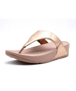 Fashion L'Empreinte Chaussures FITFLOP LULU LEATHER TOEPOST ROSE GOLD