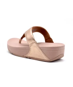 Fashion L'Empreinte Chaussures FITFLOP LULU LEATHER TOEPOST ROSE GOLD