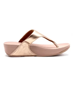 Fashion L'Empreinte Chaussures FITFLOP LULU LEATHER TOEPOST ROSE GOLD