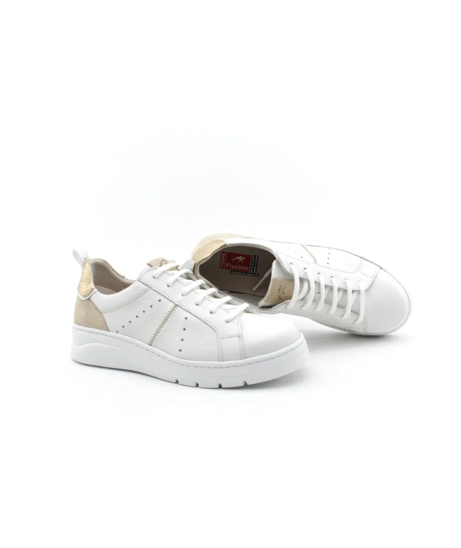 Store L'Empreinte Chaussures FLUCHOS FEMME F1665 POMPAS blanc