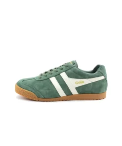 Shop L'Empreinte Chaussures GOLA HARRIER SUEDE EVERGREEN OFF WHITE vert