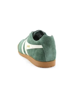 Shop L'Empreinte Chaussures GOLA HARRIER SUEDE EVERGREEN OFF WHITE vert