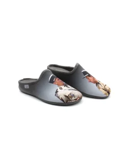 Shop L'Empreinte Chaussures LA MAISON DE L'ESPADRILLE 6772-7 MULE gris