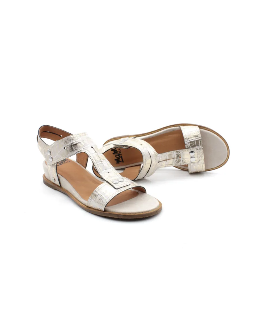Discount L'Empreinte Chaussures MAMZELLE OISIN CROCO CREME
