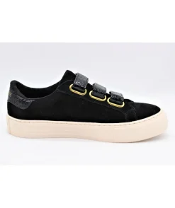 Shop L'Empreinte Chaussures NO NAME ARCADE STRAPS GOAT noir