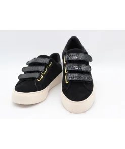 Shop L'Empreinte Chaussures NO NAME ARCADE STRAPS GOAT noir