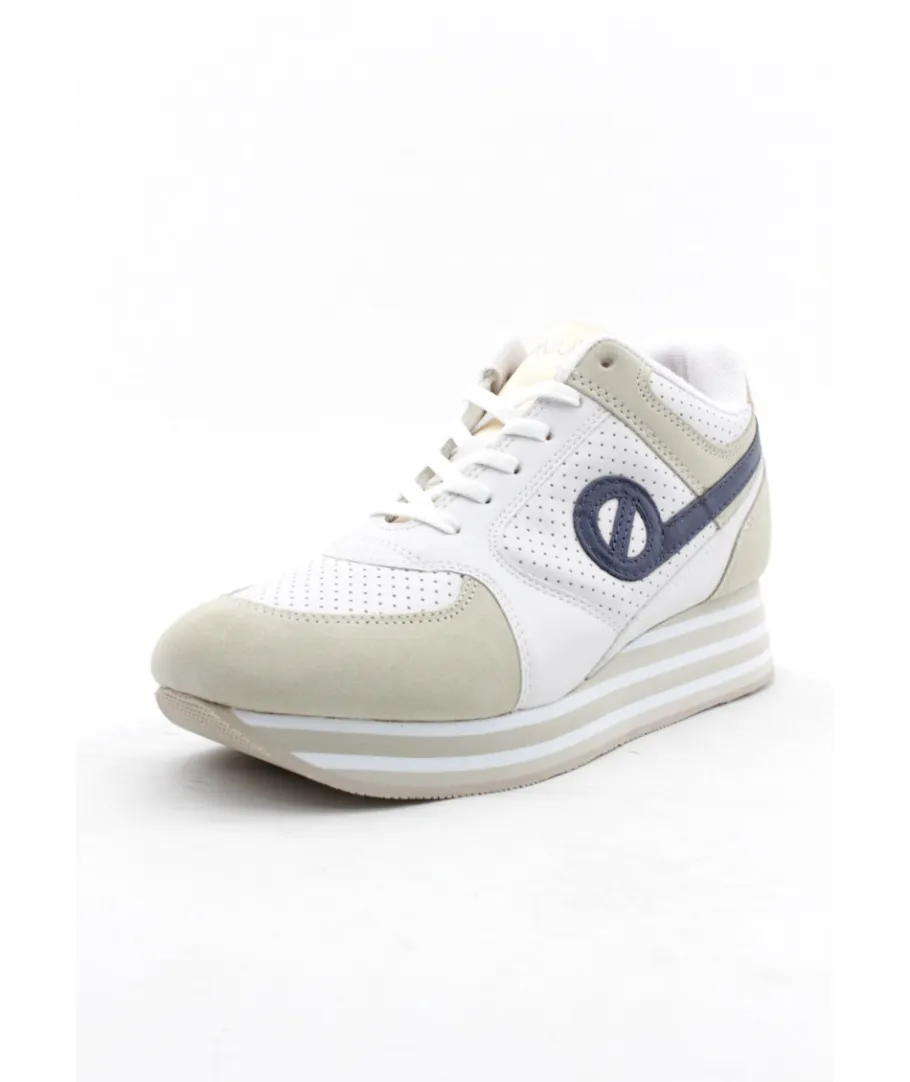 New L'Empreinte Chaussures NO NAME PARKO JOGGER SOFT SUEDE blanc