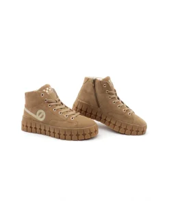 Online L'Empreinte Chaussures NO NAME PLAY MID SUEDE Marron clair