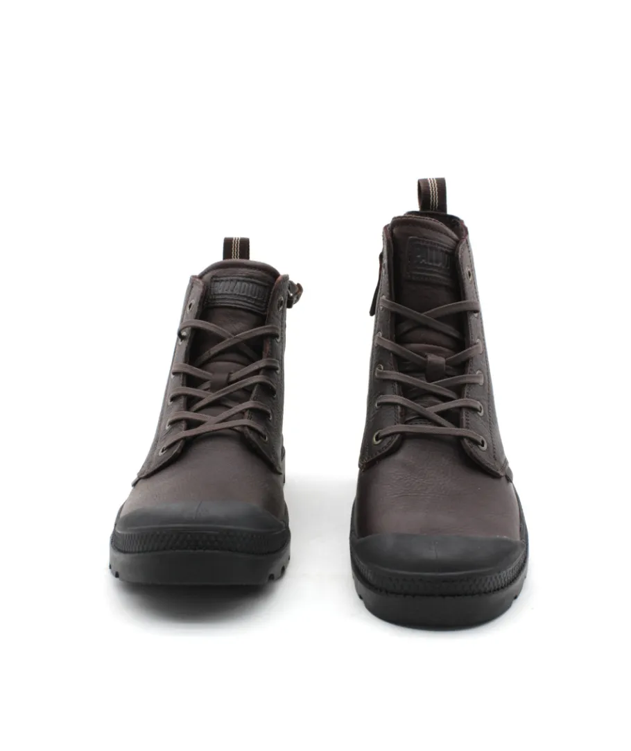 Hot L'Empreinte Chaussures PALLADIUM PAMPA ZIP LTH Marron fonce