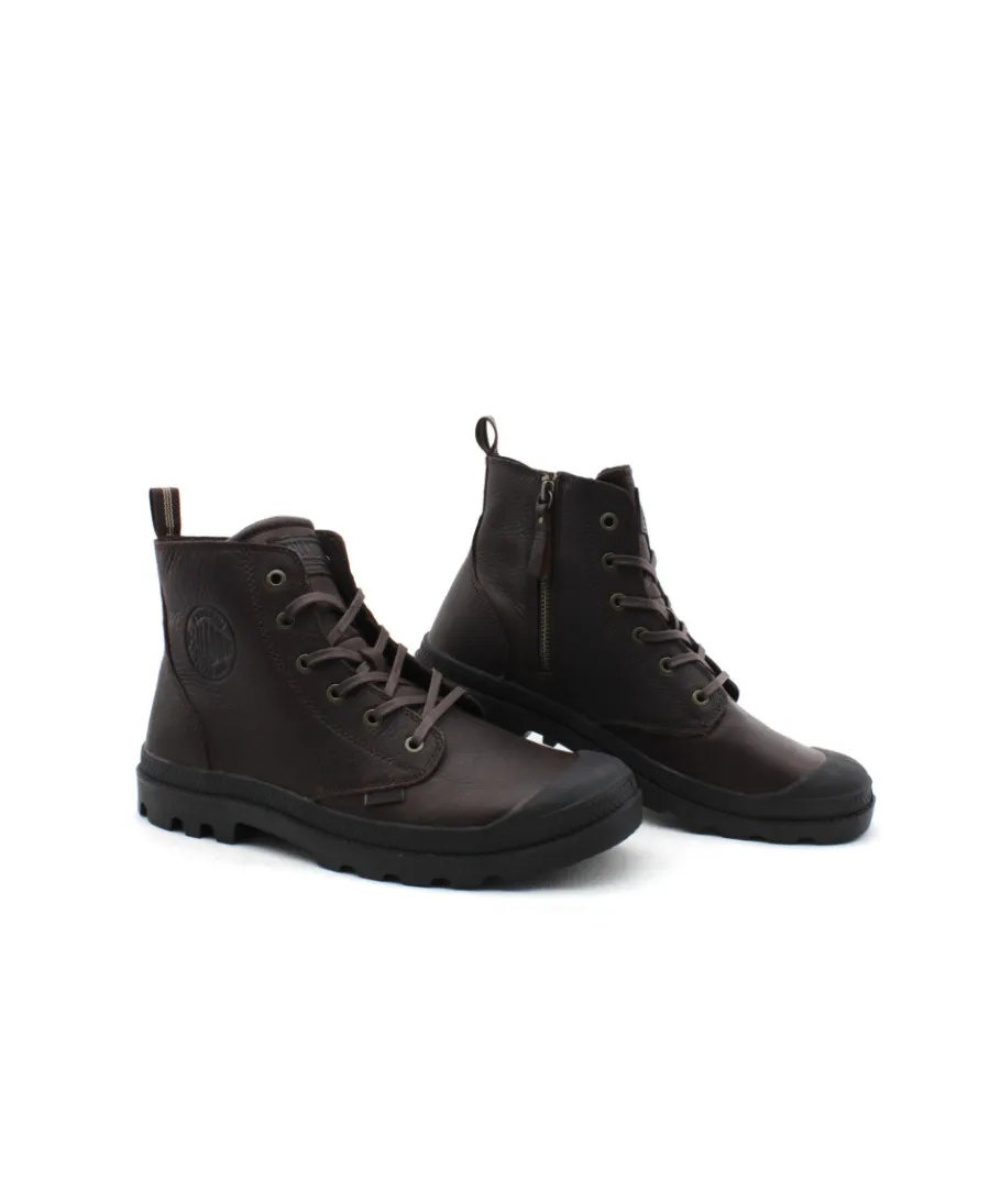Hot L'Empreinte Chaussures PALLADIUM PAMPA ZIP LTH Marron fonce