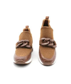 Sale L'Empreinte Chaussures REQINS IROKO CROCHET LAME cognac
