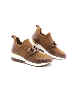 Sale L'Empreinte Chaussures REQINS IROKO CROCHET LAME cognac