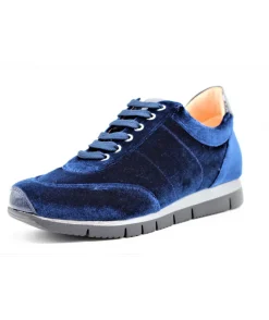New L'Empreinte Chaussures UNISA BAYO BASKETS VELOURS bleu