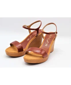 Shop L'Empreinte Chaussures UNISA RITA LEZARD marron